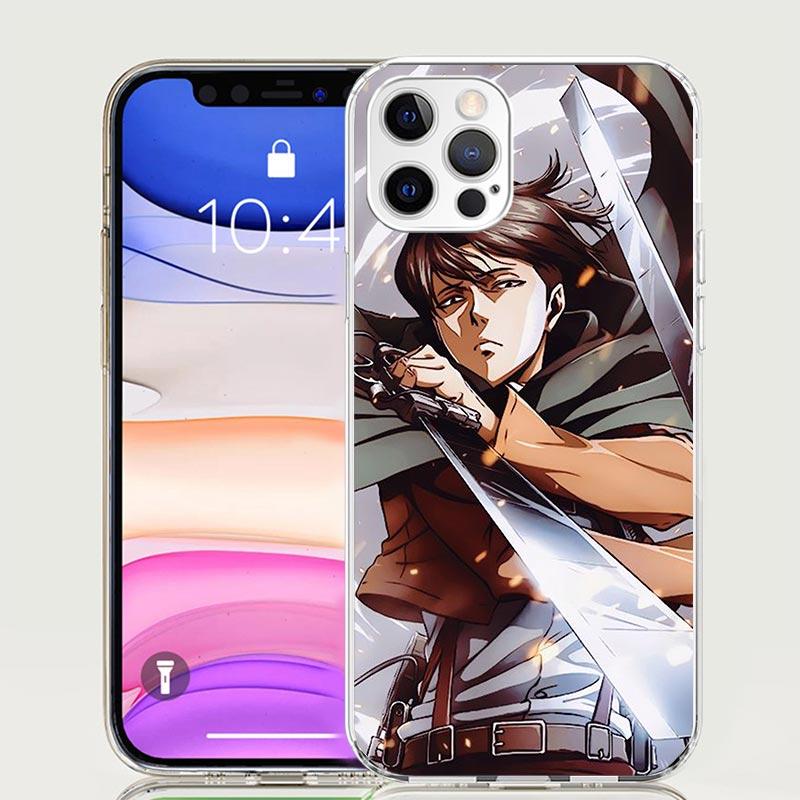 Чехол для телефона Атака Титанов Леви Для iPhone 17 Air 16 15 Plus 11 14 Pro Max 13 Mini 12 7 8 + SE Узор Арт Индивидуальная Крышка 17 Air