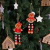 Cute Gingerbread Man Christmas Tree Pendant Wooden Ornaments Festival Supplies Pendant Decorations Accessories