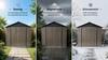 Metal Garden Shed 6x4 ft with Apex Roof in Brown-Black as Outdoor Storage. The shed is equipped with an integrated floor frame. Floor area: 1.95 m².