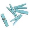 8 WOODEN CLOTHES PEGS MAGNET TURQUOISE 35