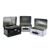 White Black Silver Handheld Iron Box Rectangle Lunch Box Candy Box  Tea Candy Cookies Cake Biscuits