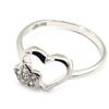 Silver Ring 'Love' Silvery White (rhodium) - 12x8 Mm