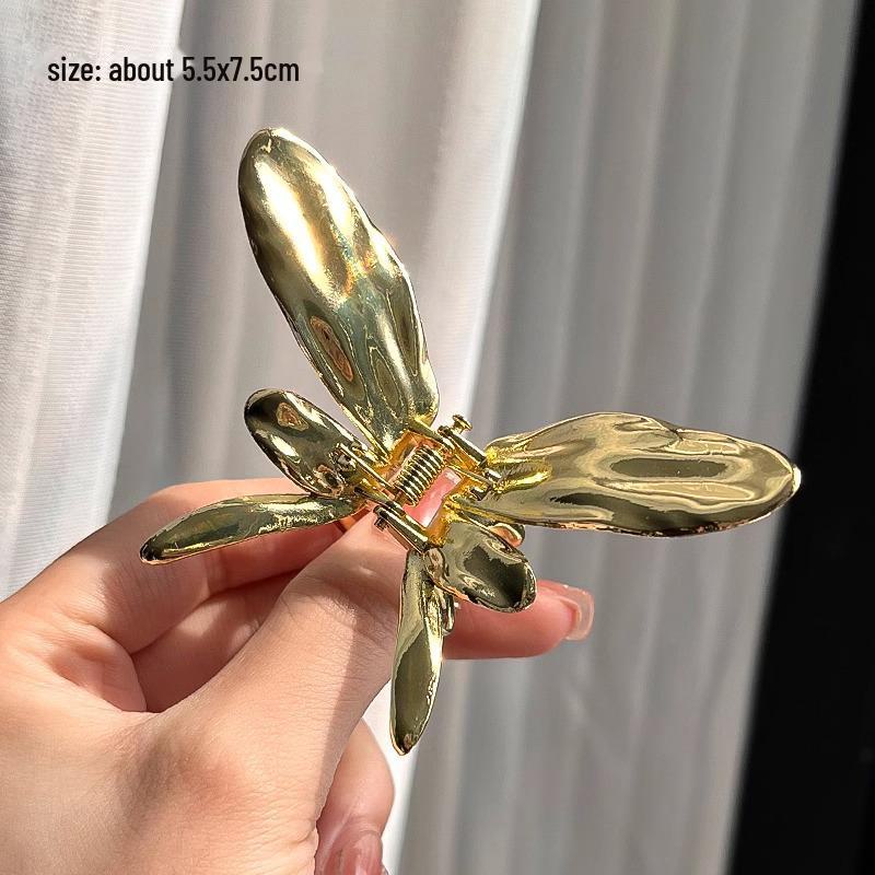 Металлическая полая заколка для волос в форме бабочки - модный аксессуар для хвоста Y2K