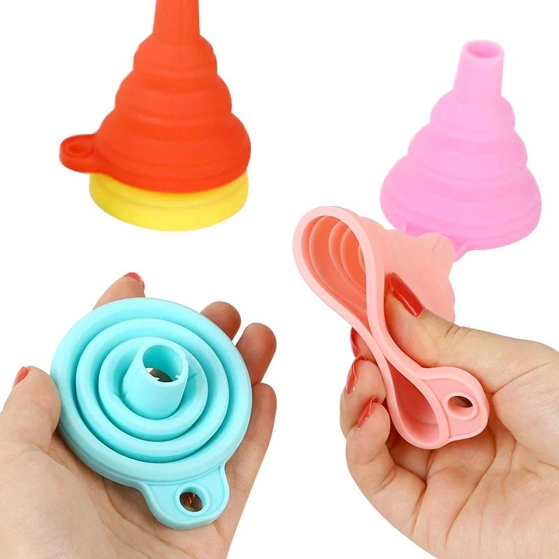 Портативные Воронки Складная Воронка Мини Силиконовая Складная Воронка Складная Масленка Воронка Бытовой Кухонный Инструмент Дозирование Жидкости