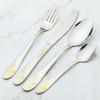 4Pcs Gold Silver Cutlery Set Stainless Steel Dinnerware Set Dining Knife Fork Spoon Set Western Tableware Royal Flatware