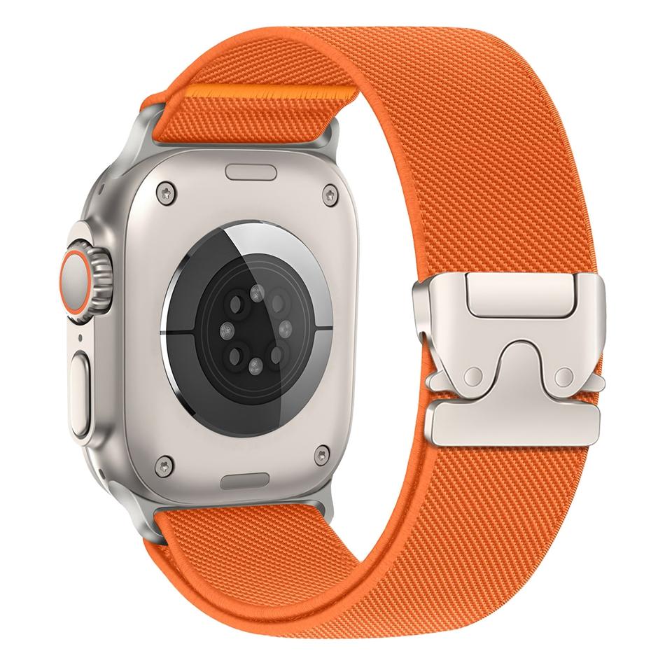 Спортивный нейлоновый ремешок для Apple Watch Band S11/10/9/8/7/SE/Ultra IWatch 49/46/45/44/42/41/40/38 мм Эластичный ремешок для часов с парашютной пряжкой
