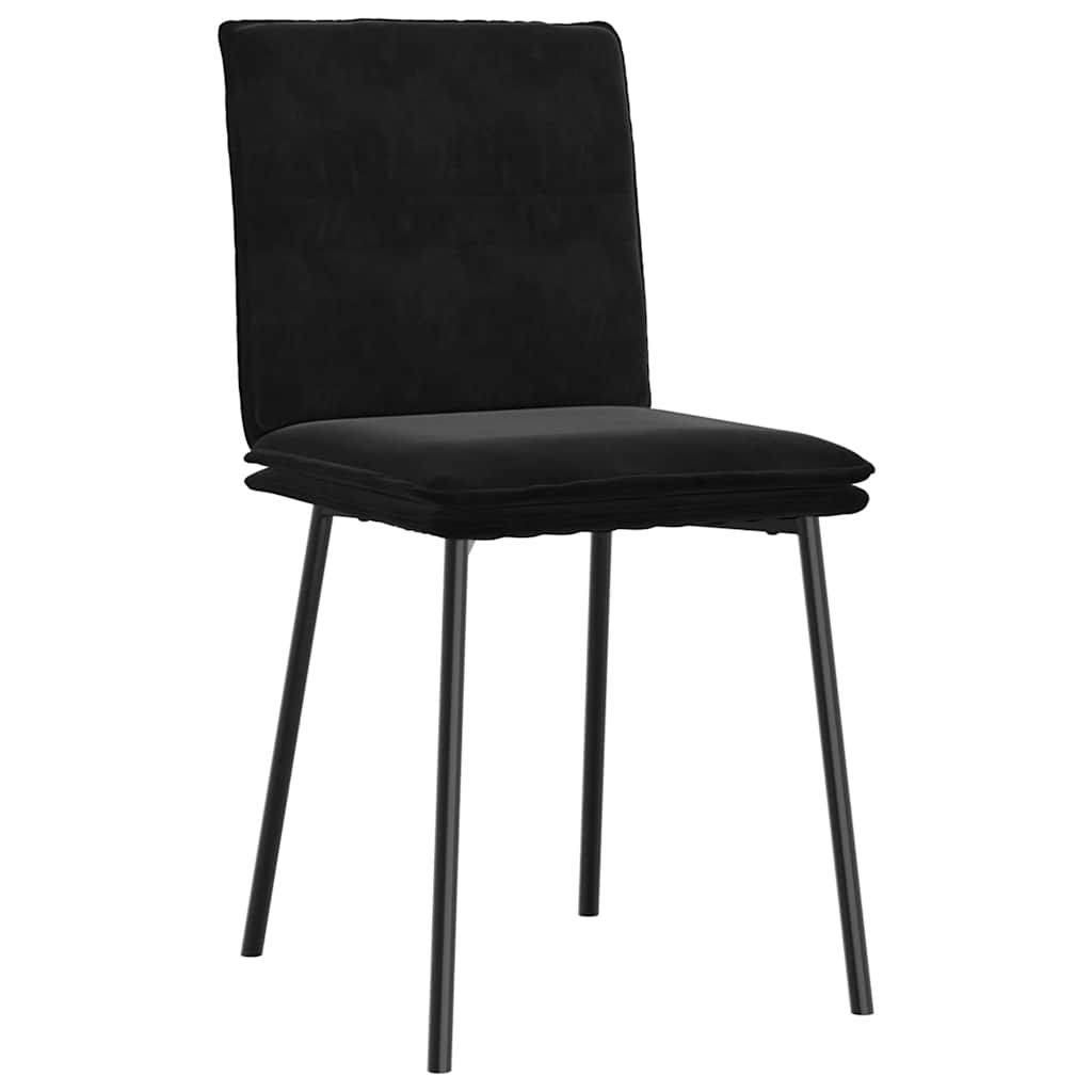 vidaXL Esszimmerstühle 2 Stk. Schwarz Samt