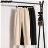 2023 New Autumn Winter Plus Size Women Pants Trousers Loose Casual Thick Cotton Wool Long Pants Solid