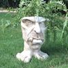 Fanyil Joy Planter Resin Sculpted Sheremart Joy Planter Face Statue Flower Pot with Feet for Indoor Outdoor Plants Decoration