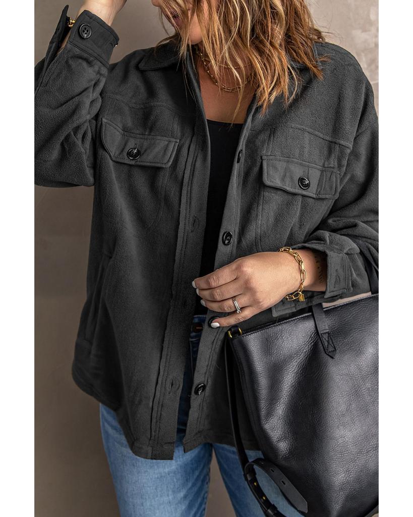 Azura Exchange Buttoned Shirt Jacket