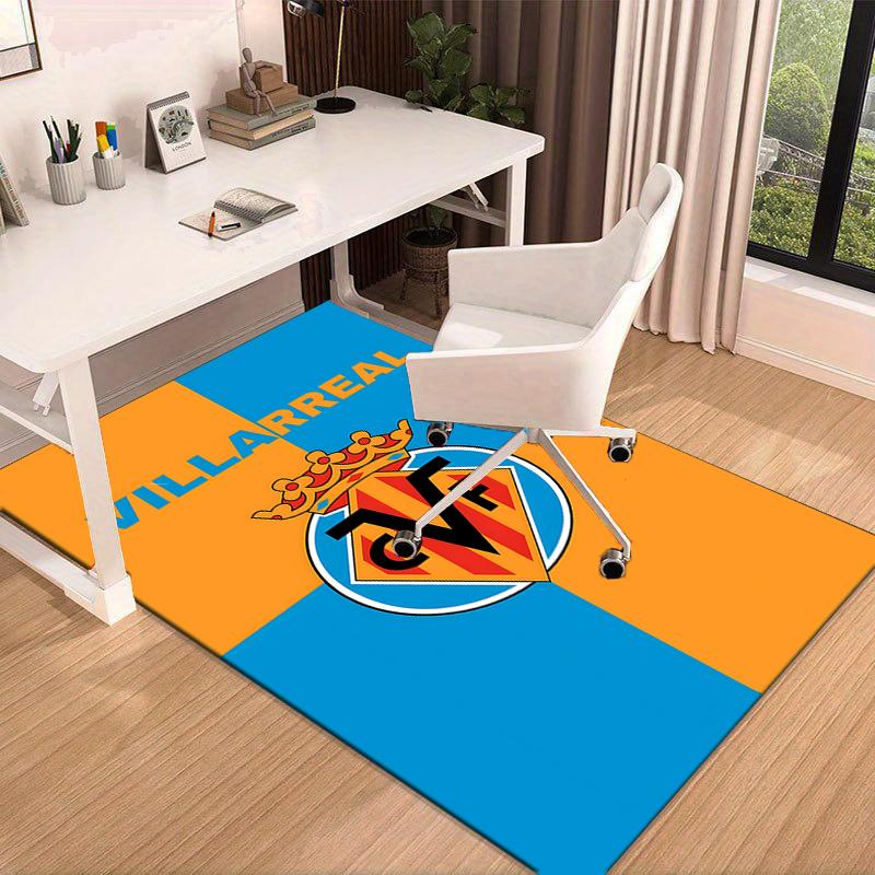 1PC Villar-real Football Club Rug Game Carpet, Floor Mat for Bedroom Living Room Entryway Rug, Home Decor Idea Gift for Christmas birthday