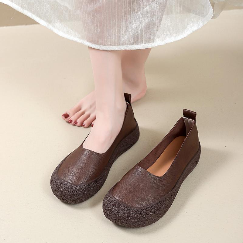 Ретро Туфли-лодочки 2025 Весна-Лето Новые Удобные Мягкая подошва Мягкий верх Женская обувь