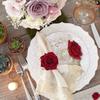 Valentine's Day Christmas Rose Napkin Rings Wedding Banquet Hotel Table Setting Napkin Holders for Special Occasions DinnerDecor
