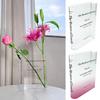 Book Vase Transparent Letter Print Book Shape Flower Arrangement Ins Style Gradient Color Flower Vase Household Supplies