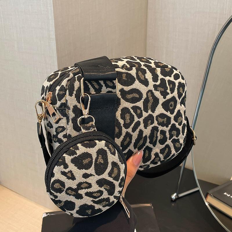 Популярная женская сумка-ниша в стиле ретро, женская сумка через плечо, высококачественная женская сумка на одно плечо с леопардовым принтом, маленькая квадратная женская сумка