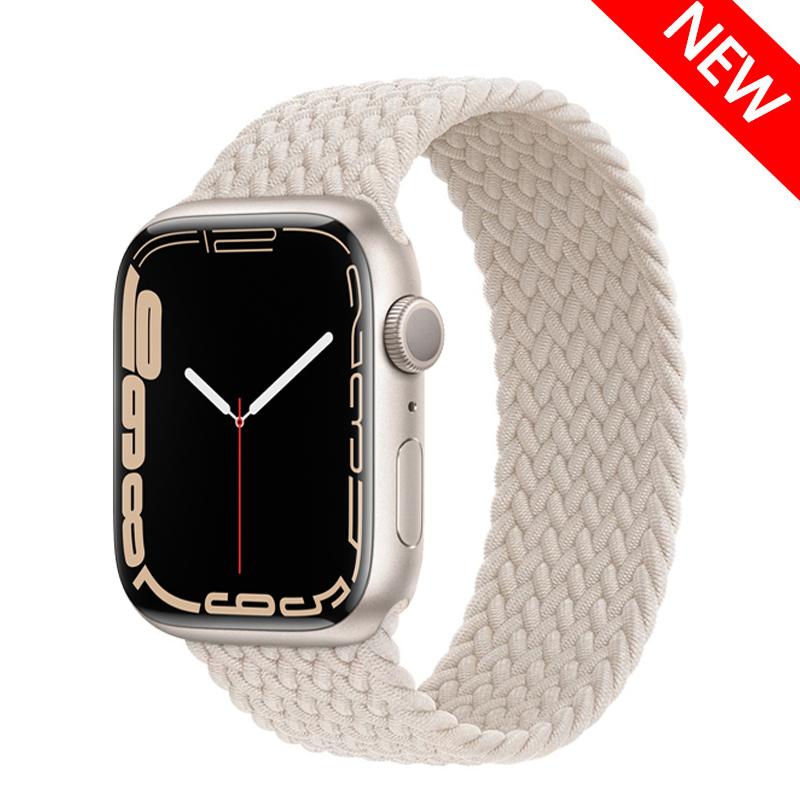 Ремешки Для Apple watch bands 44мм 45мм 40мм 41мм 49мм 46мм 42мм Плетеный Solo Loop Correa браслет iwatch Серии 11 10 9 7 8 SE 6