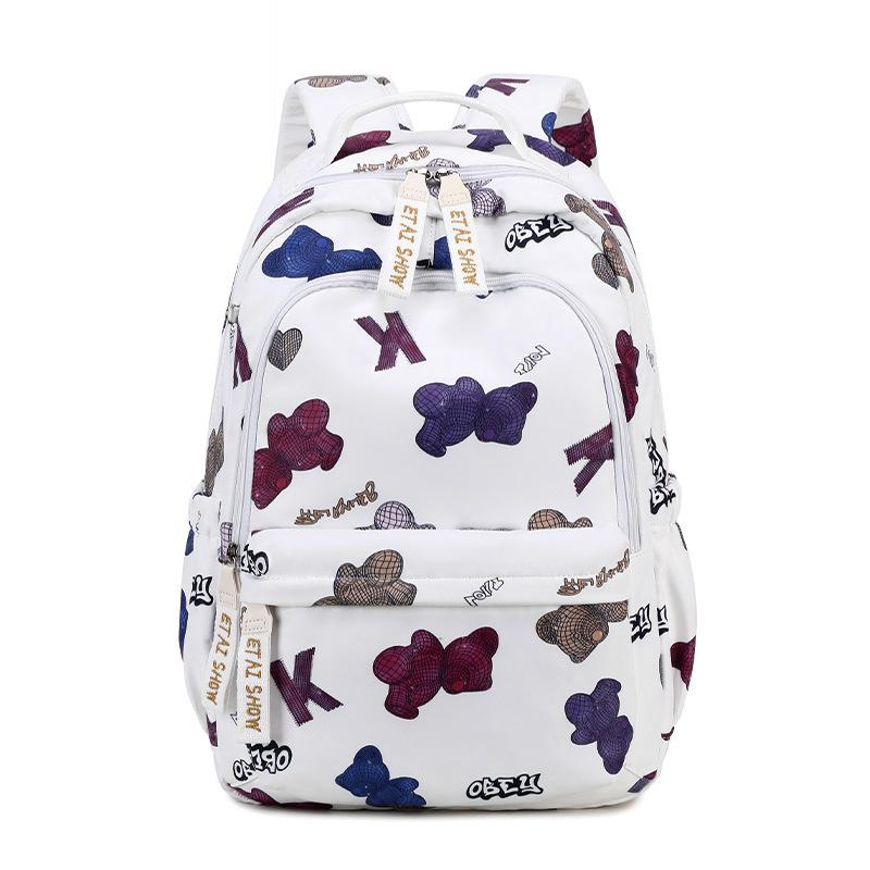 Cartoon Print High School Junior High School High Capacity Backpack Girl Schoolbag Student Backpack