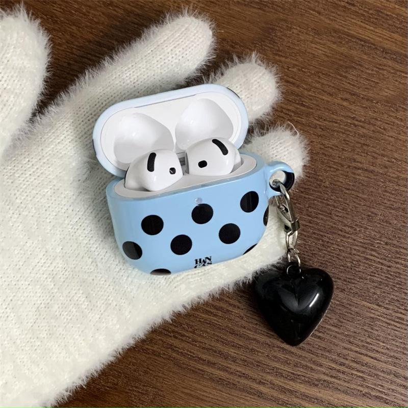 ins Korean polka dot love for AirPods 1 generation protective case second generation 1 generation pro1 apple bluetooth headset case