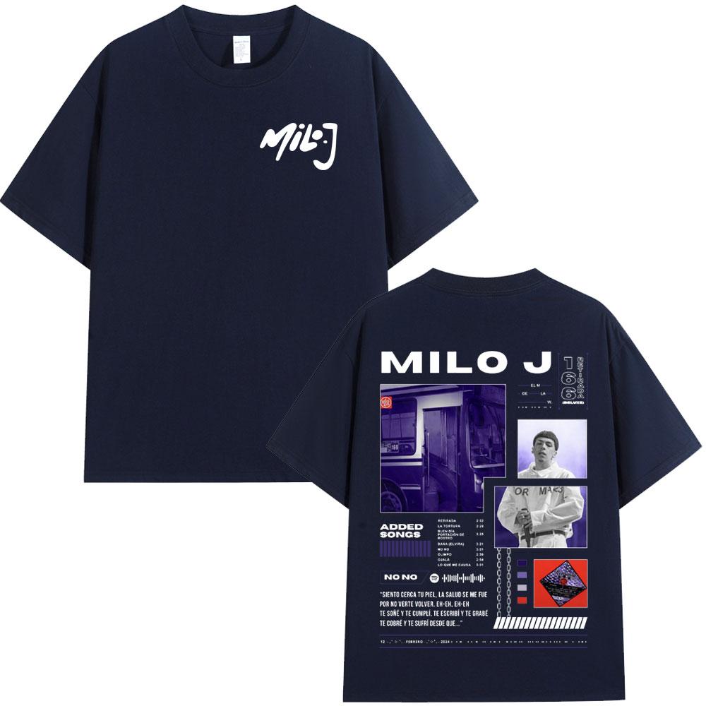 Rapper Milo J 166 Album T Shirt Men Women Fashion Hip Hop Tshirt Cotton Casual Oversized Short Sleeve Tshirts Streetwear