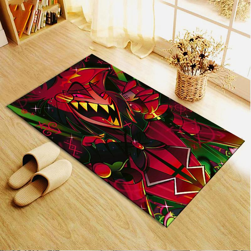 2025 New Hazbin Hotel Alastor anime Carpet Rug for Living Room Bedroom Home Sofa Decoration,Kids play Non-slip Floor Mat 32