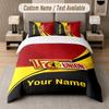 Custom Bedding Set Union Berlin FC Pattern, Print Name Text 1 Duvet Cover plus 2 Pillowcases Home Textile