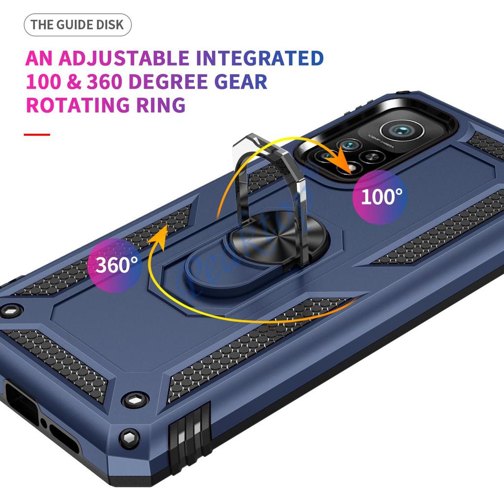 Для Xiaomi Mi 10T бронированный противоударный чехол для Xiaomi Mi 10T Pro прочный военный защитный автомобильный держатель чехол-кольцо чехол Mi 10 T Pro