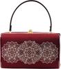 Ando Handbag with Hyakuka Lace Perfect for Entrance and with Suitable for Both Japanese and Western Burgundy JBA-3 Women's Embroidery, Weddings,