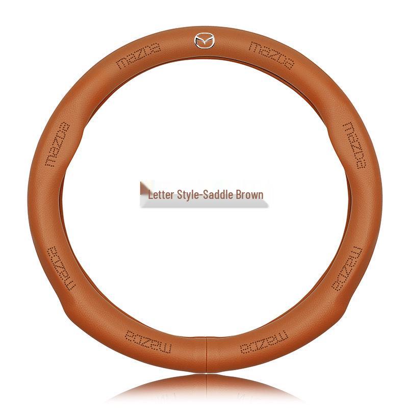 Оплетка на руль из натуральной кожи Mazda: Нескользящий, Влагоотводящий, Ультратонкий, Дышащий, Перфорированный, Универсальный для всех сезонов
