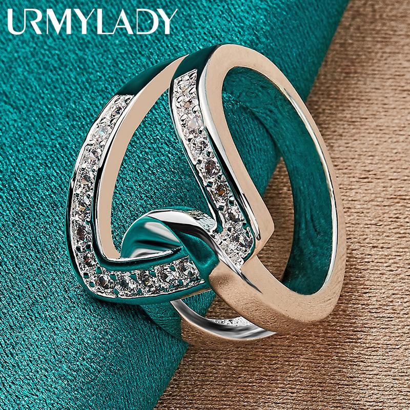 Кольцо из стерлингового серебра 925 пробы с инкрустацией цирконом 7, 8, 9, 10 для женщин и мужчин, модные свадебные, помолвочные, вечерние, очаровательные ювелирные изделия