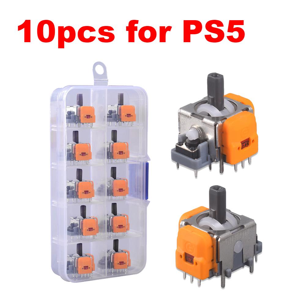 10/2PCS 3D Hall Effect Joystick Analog Stick Sensor Module No Drifting Thumbsticks Module Repair Parts for PS4/5 for XBox/Switch