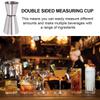 Double Jigger Single Double Shot Drink Spirit Measure Round Rim and Thin Waist Stainless Steel Jigger for Bartender Bar Supplies