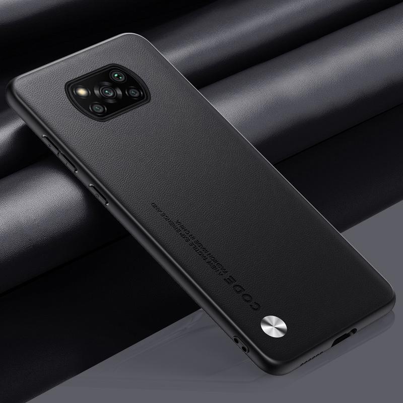 Luxury PU Leather Case For Xiaomi Poco X3 Pro Matte Back Cover Silicone Protection Phone Case For Poco X3 NFC X3Pro PocoX3 Coque