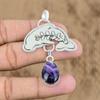 Wedding Gift For Her 925 Silver Natural Chevron Amethyst Gemstone Pendant Fish