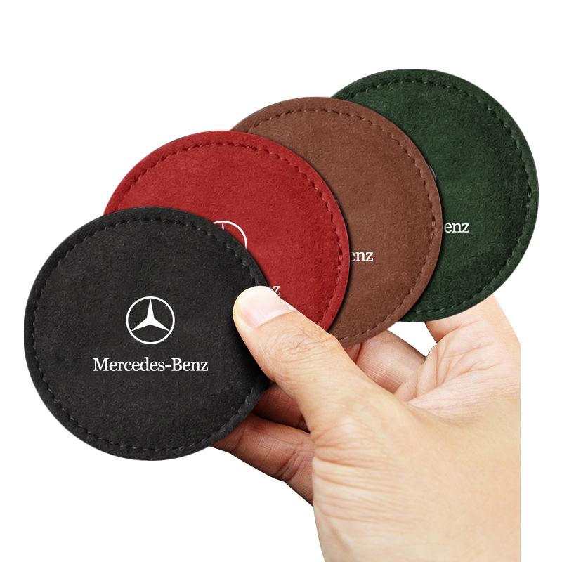 Накладка на подстаканник из ПУ кожи, нескользящий коврик-подставка для Mercedes Benz AMG W212 W204 W211W168 W213 W205 W210 W108 W124