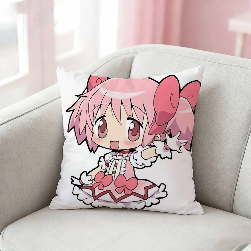 P-Puella M-Magi Madoka M-Magica Pillow Case Pattern Printed Pillowcase For Living Room Sofa Cushion Cover
