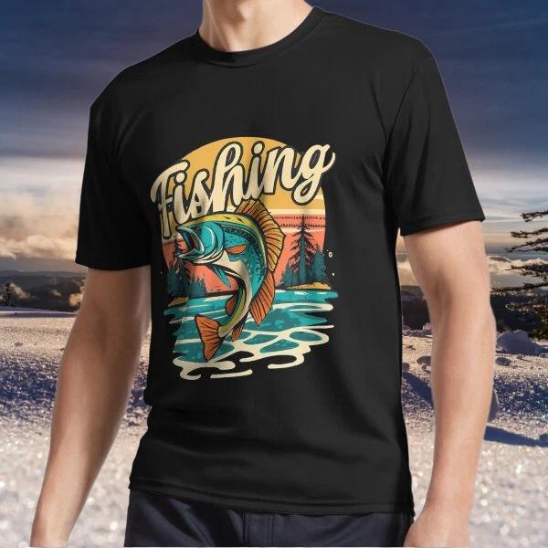 New item fishing Active Logo TEE T-Shirt Funny Size S to 5XL
