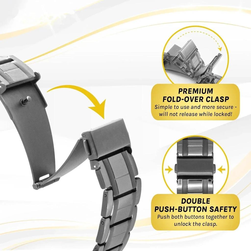 Premium Titanium Steel Bracelets for Men with 3X Ultra Strenth Magnetic Wristband Jewelry Gifts