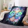 1pc Skull Butterfly Lightweight Flannel Blanket, Comfortable and Warm Blanket, for Office and Camping Sofa Bed, Livingroom091