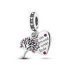 925 Silver Sunflower Butterfly Flower Heart Charm for 3mm DIY Bracelet, Beautifully Beaded DIY Fashion Maker Gifts