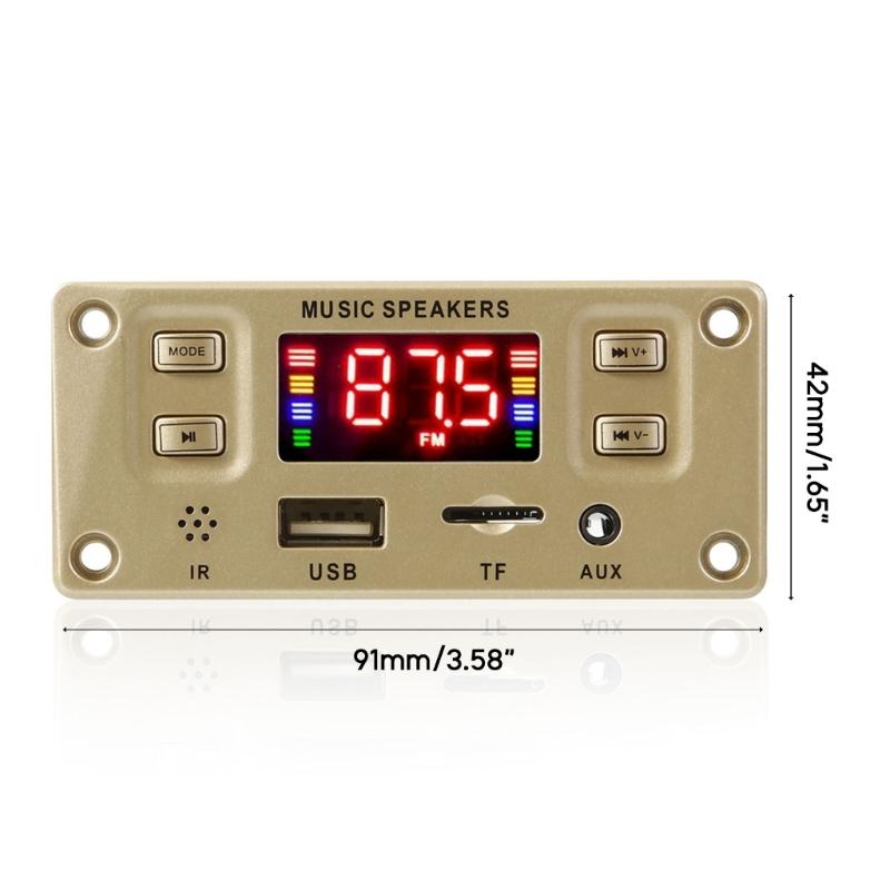2x50W 100W Усилитель Bluetooth-совместимая плата декодера MP3 12V DIY MP3-плеер Модуль автомобильного радио TF USB Микрофон Запись