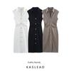 Kaslead New Women Clothes Western Style Fashion Simple Pique Shirt Style Dress 3644176