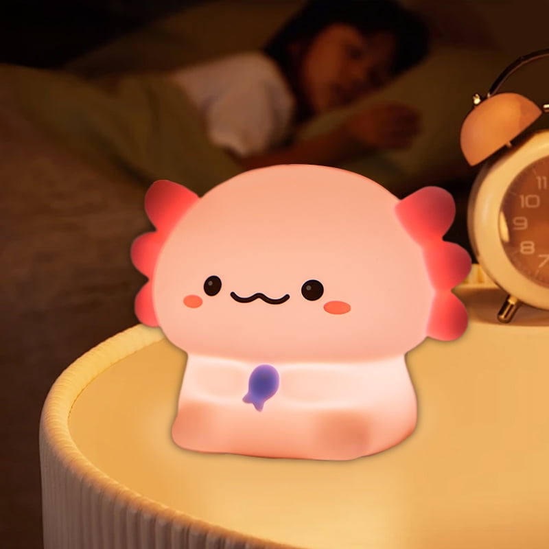 Милый ночник в виде кролика, светодиодная мягкая лампа в виде кролика для сна детей, пищевой силикон, новинка, ночник в виде животного, 3 уровня яркости, классный подарок для детей