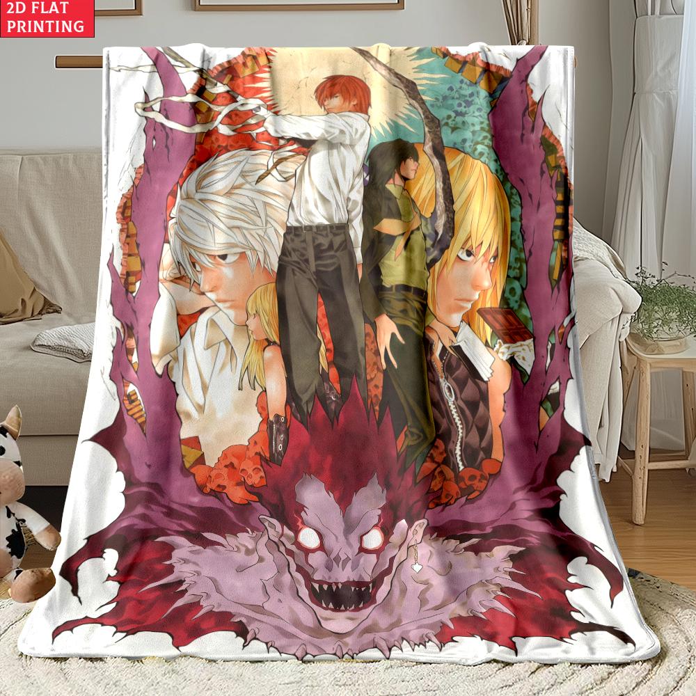 Anime Yagami with Chains Print thin Flannel Blanket for Living Room,Sofas Blankets,Lunch Break,blankets fluffy blanket