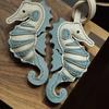Hippocampus Original Leather Car Key Pendant Bag Pendant Personalized Simple Girls Gift with Keychain