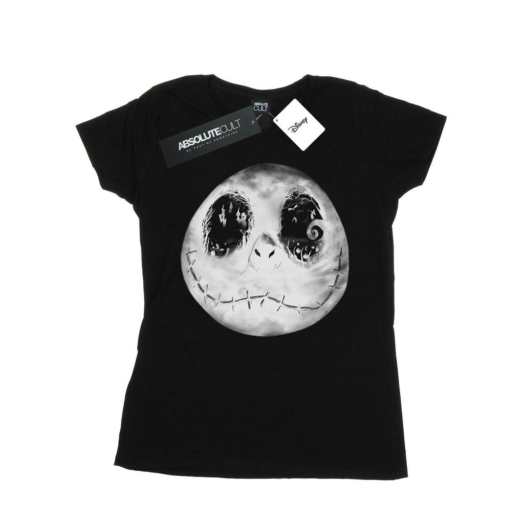 Disney Womens/Ladies Nightmare Before Christmas Jack Moon Face Cotton T-Shirt
