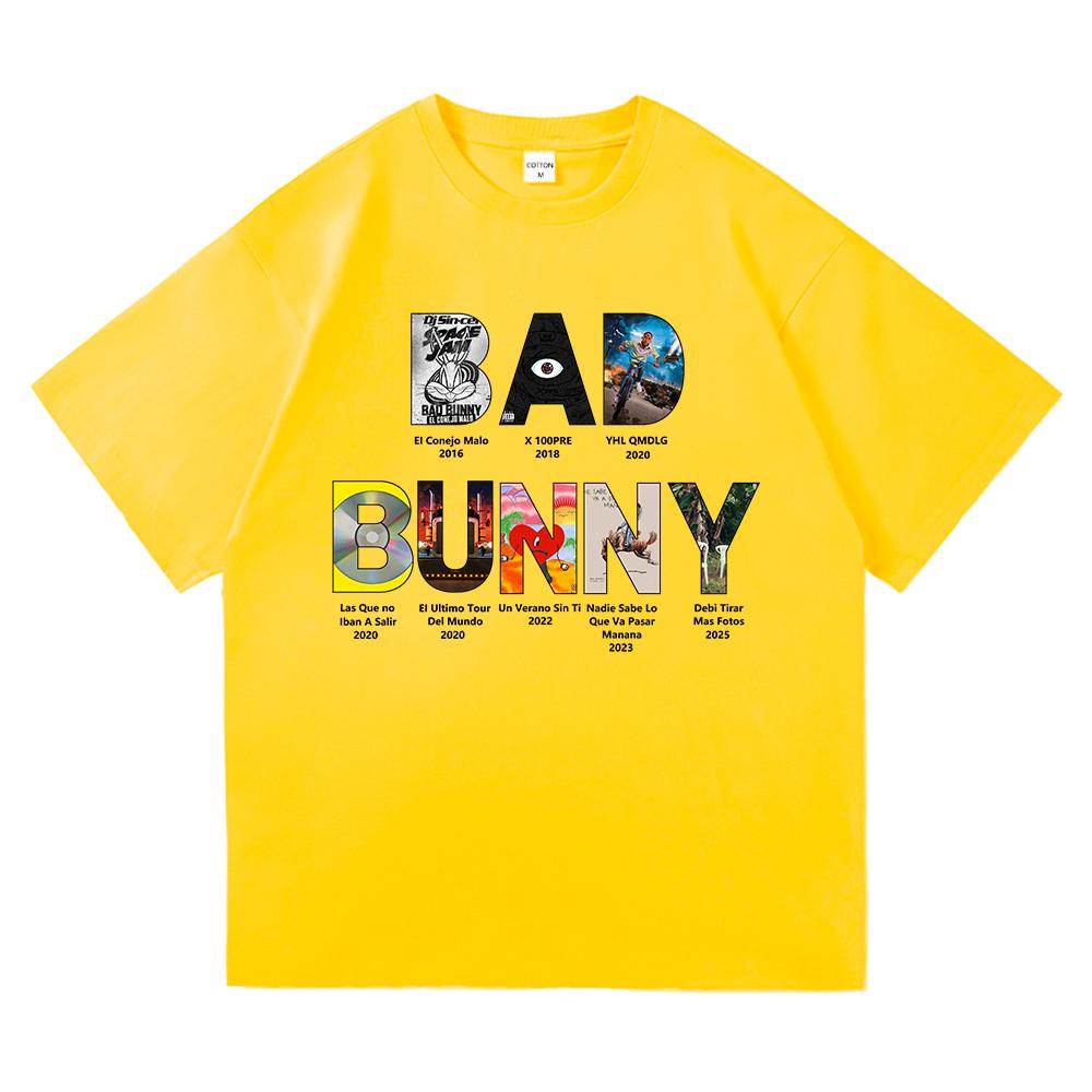 Bad Bunny T Shirt Fashion Unisex Vintage Debí Tirar Más Fotos New Album 2025 TShirt Unisex DeBÍ TiRAR MáS FOToS Cotton Tees Shirts