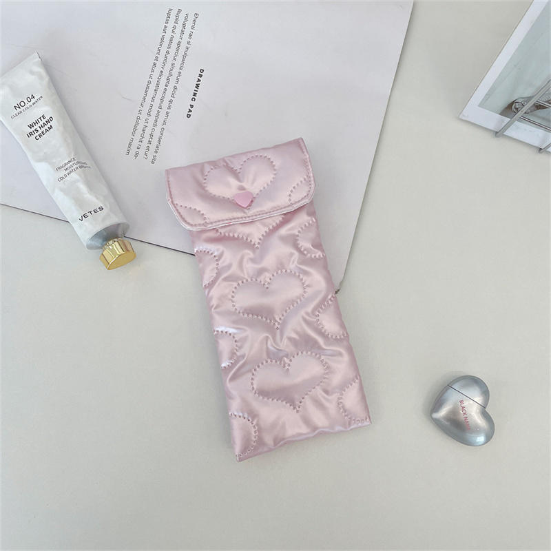 Портативный чехол для очков с бантиком и сердечком, чехол для очков для чтения, мягкий дорожный чехол от царапин для солнцезащитных очков для женщин и мужчин