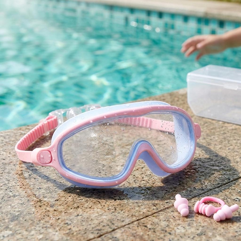 Kids HD Swimming Goggles Anti-Fog Waterproof Large Frame Design For Boys And Girls Swimming Accessories