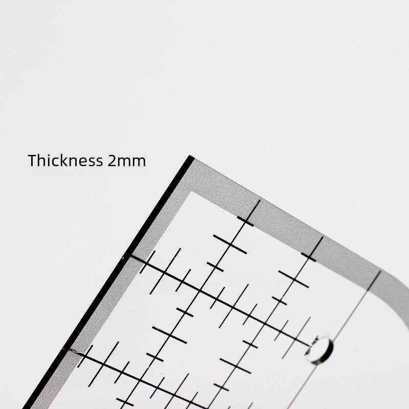 Многофункциональная нескользящая акриловая линейка для квилтинга с закругленным краем для самостоятельного шитья и пэчворка