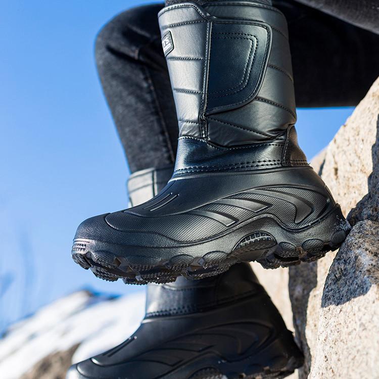 Новая утолщенная водонепроницаемая хлопковая обувь для рыбалки, нескользящие и теплые зимние толстые зимние сапоги с высоким бочком для рыбалки